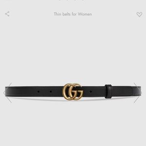 Gucci GG Skinny Leather Belt sz 75 excellent condition!